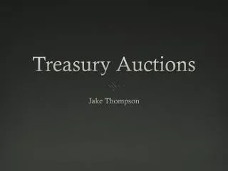 Treasury Auctions