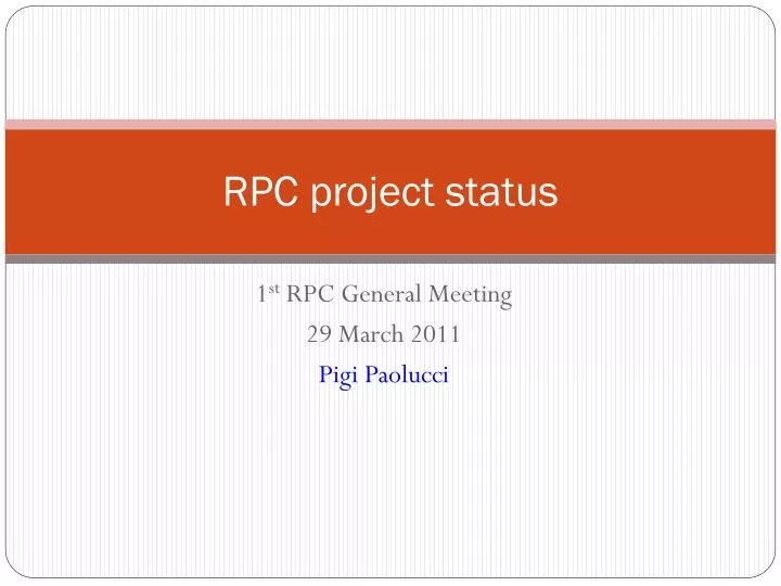 rpc project status
