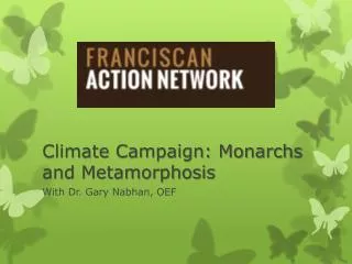 Climate Campaign: Monarchs and Metamorphosis