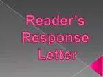 Reader’s Response Letter - slide 1