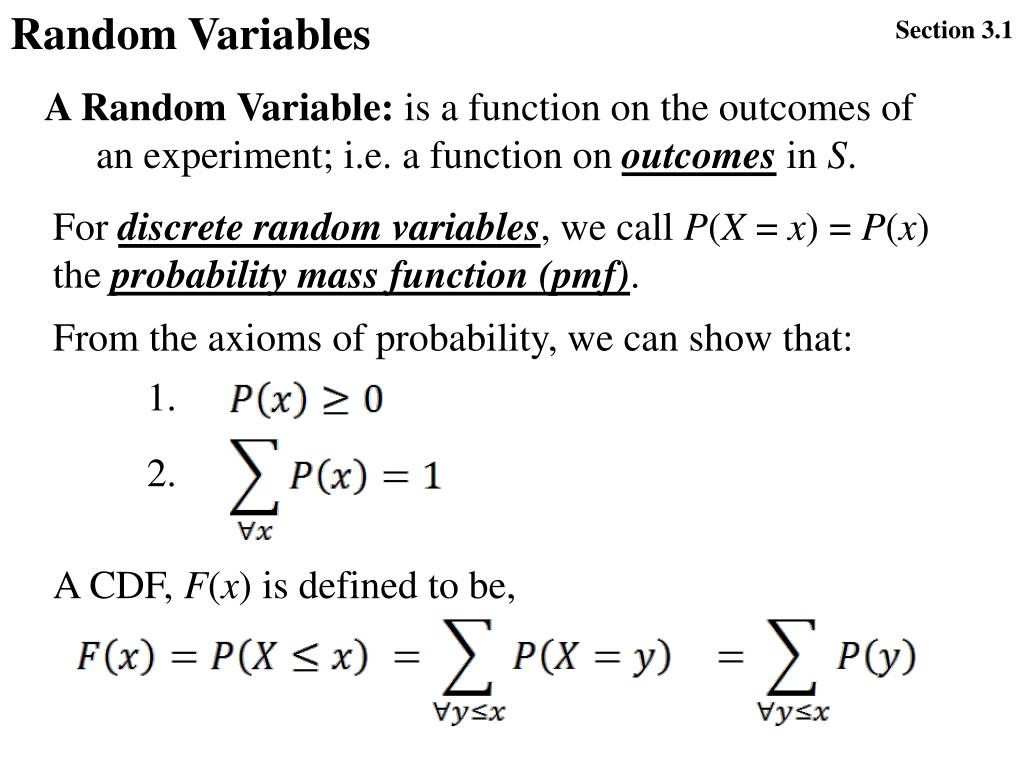 PPT - Random Variables PowerPoint Presentation, free download - ID:2034967