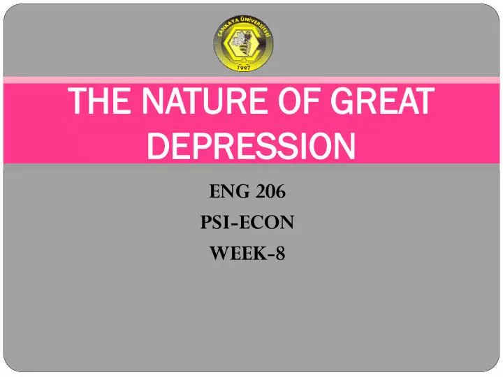 the nature of great depression