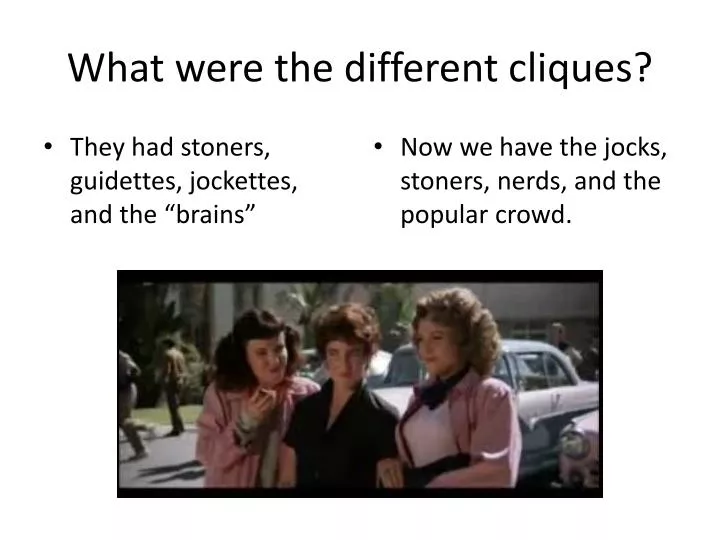 what were the different cliques