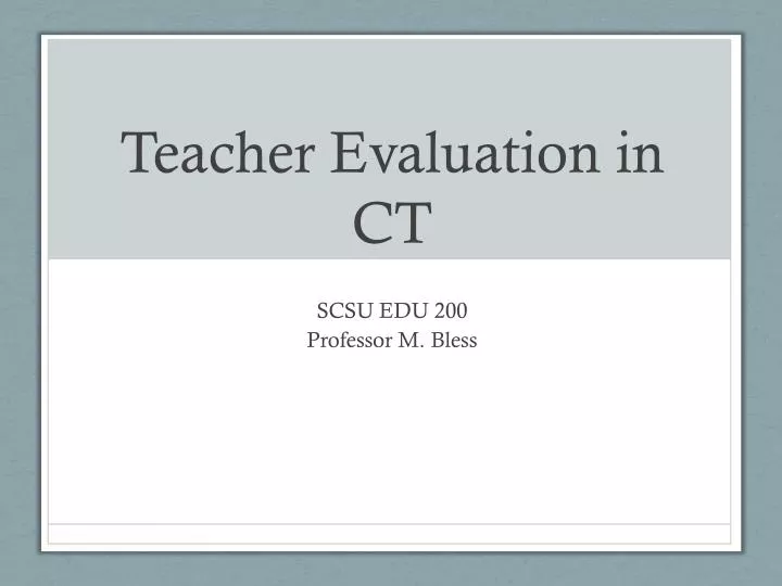 teacher evaluation in ct