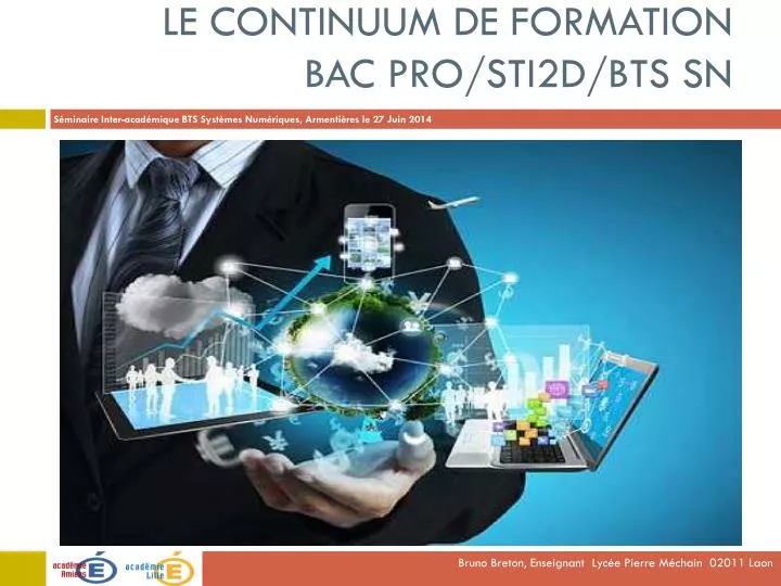 le continuum de formation bac pro sti2d bts sn