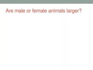 Are male or female animals larger?