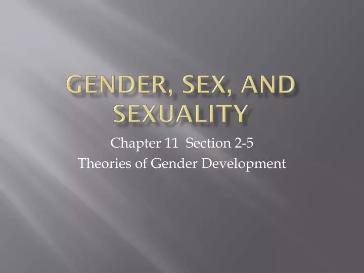 gender sex and sexuality