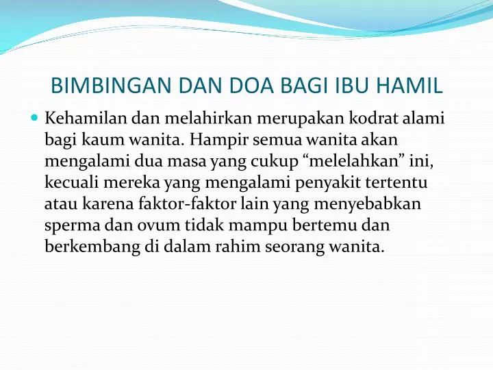 bimbingan dan doa bagi ibu hamil