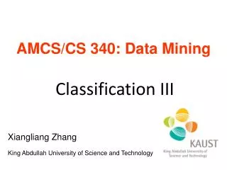 AMCS/CS 340: Data Mining