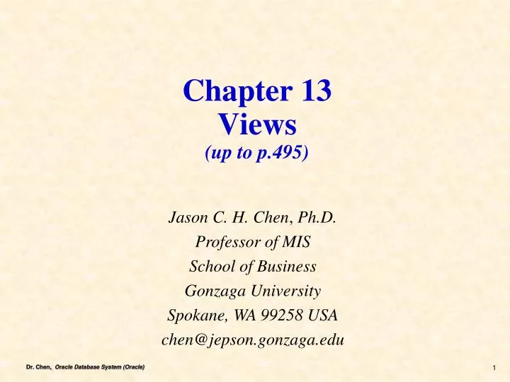 chapter 13 views up to p 495