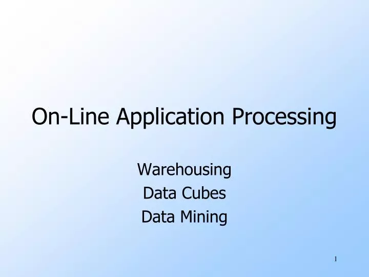 on line application processing