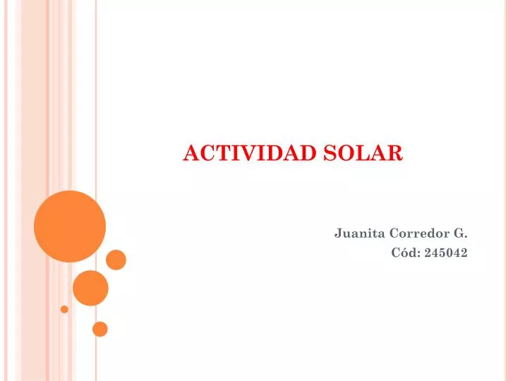 actividad solar