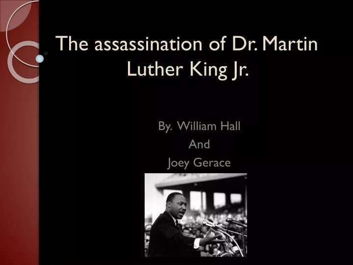 the assassination of dr martin luther king jr