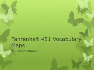 Fahrenheit 451 Vocabulary Maps