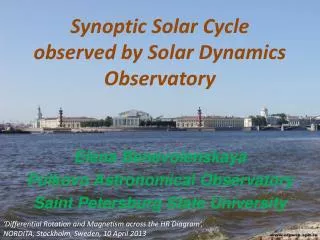 Synoptic Solar C ycle observed by Solar Dynamics Observatory