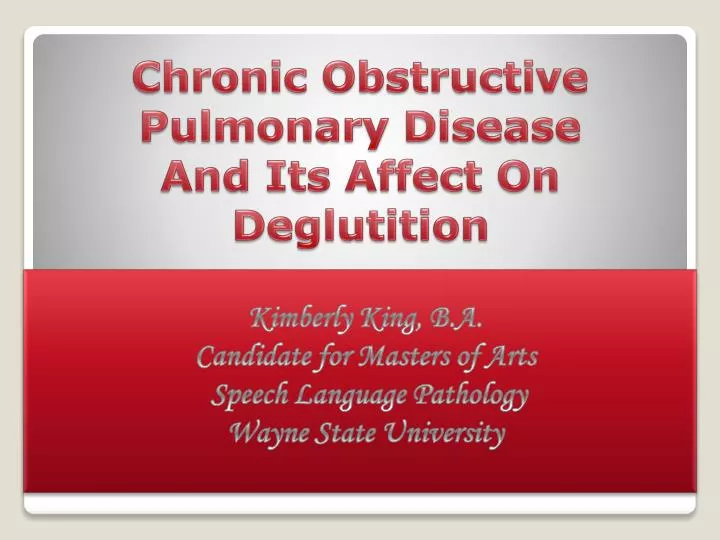 chronic obstructive pulmonary disease and its affect on deglutition