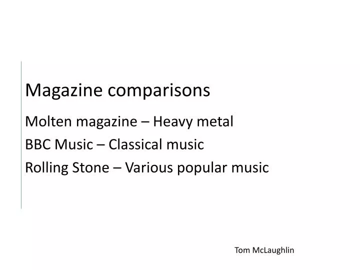 magazine comparisons
