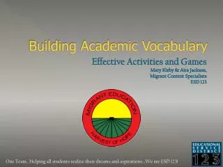 Building Academic Vocabulary