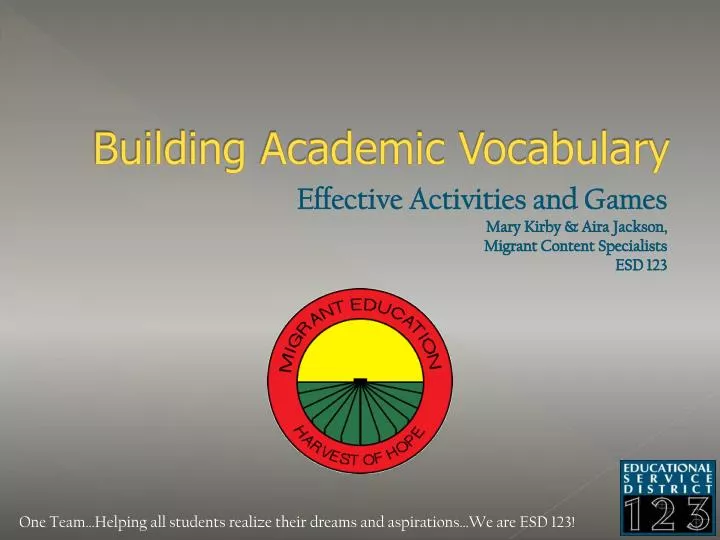 building academic vocabulary