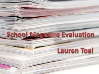 School Magazine Evaluation