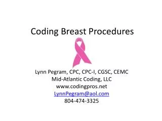 Coding Breast Procedures