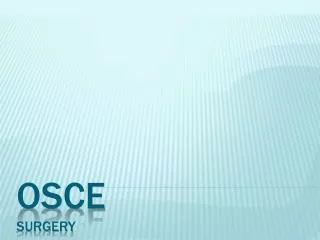 OSCE Surgery