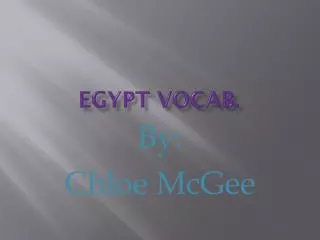 EGYPT Vocab.
