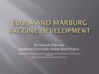 Ebola and Marburg Vaccine Development