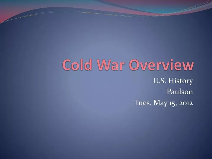cold war overview
