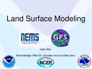 Land Surface Modeling