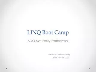 LINQ Boot Camp