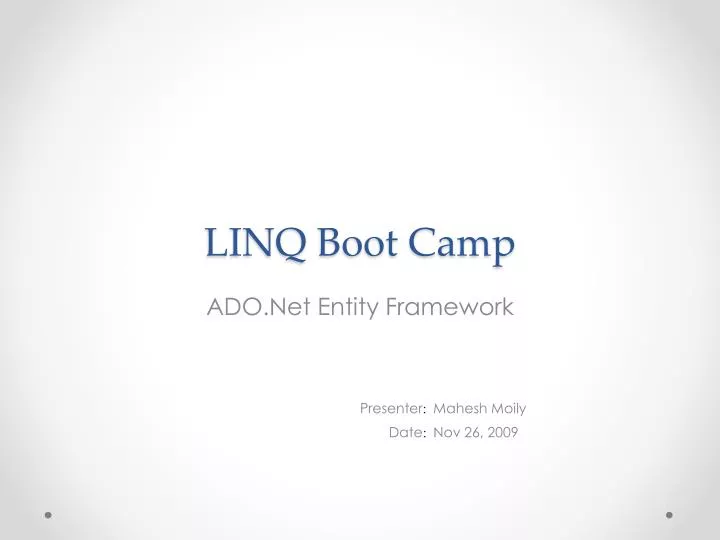 linq boot camp