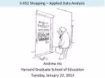 S-052 Shopping – Applied Data Analysis - slide 1