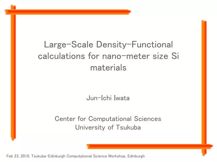 large scale density functional calculations for nano meter size si materials