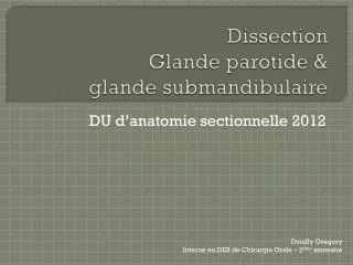 dissection glande parotide glande submandibulaire