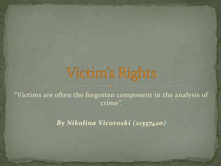 victim s rights