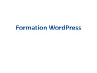 Formation WordPress