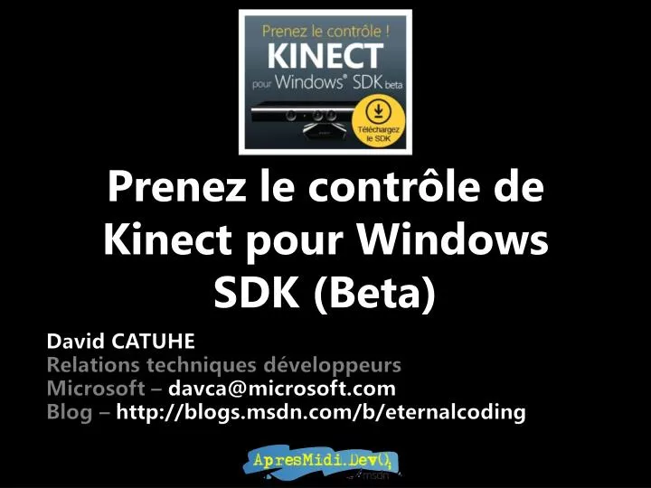 prenez le contr le de kinect pour windows sdk beta