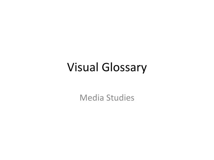 visual glossary