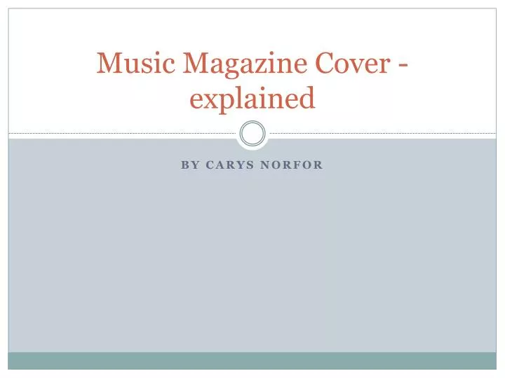 music magazine cover explained