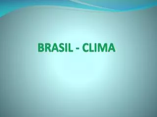 brasil clima