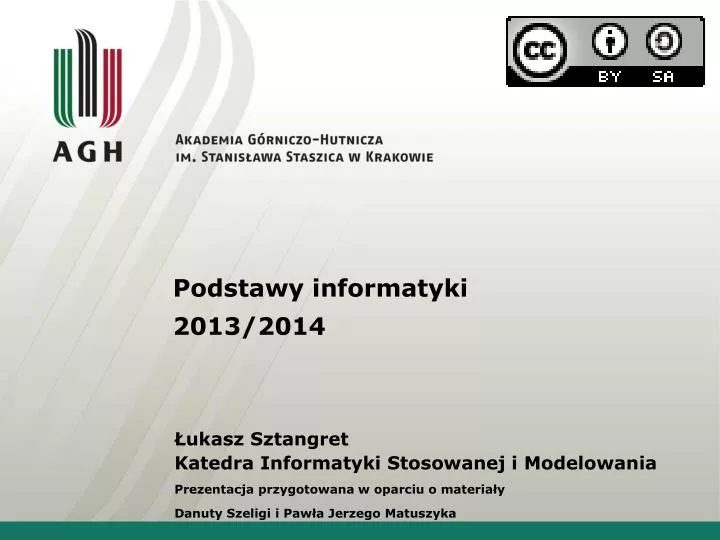 podstawy informatyki 2013 2014