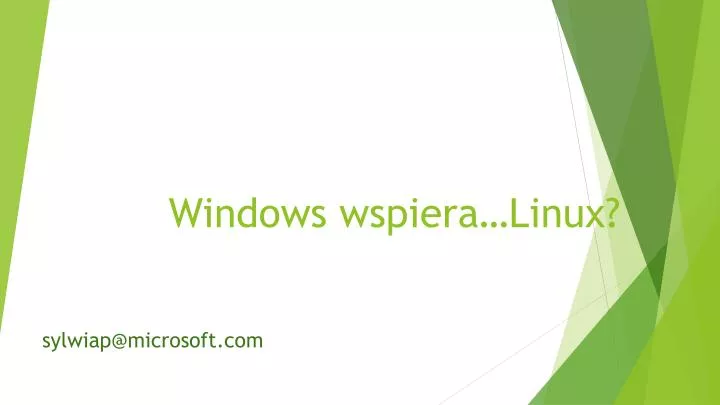 windows wspiera l inux