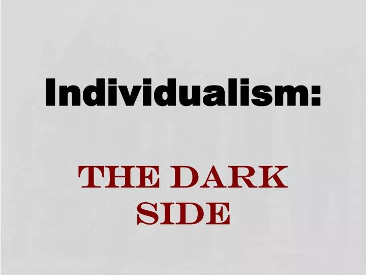individualism