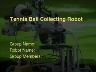 Tennis Ball Collecting Robot