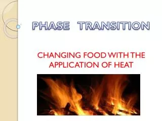 PHASE TRANSITION