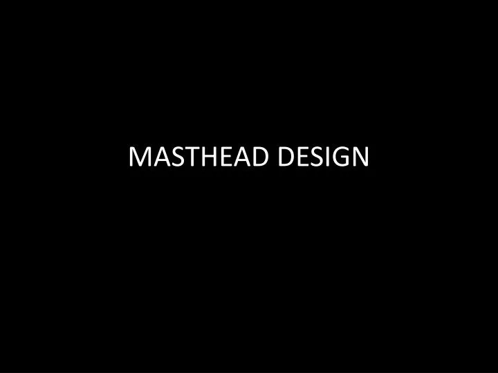 masthead design