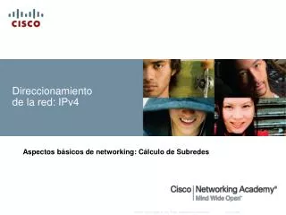 direccionamiento de la red ipv4