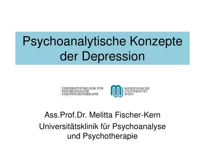 psychoanalytische konzepte der depression