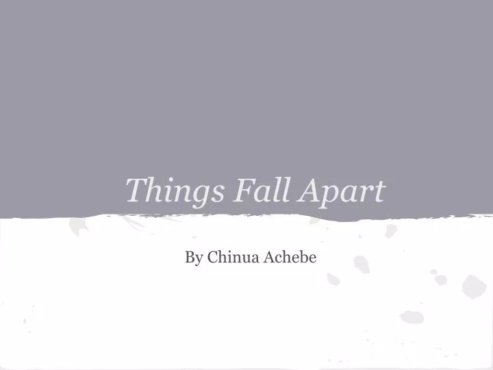 things fall apart